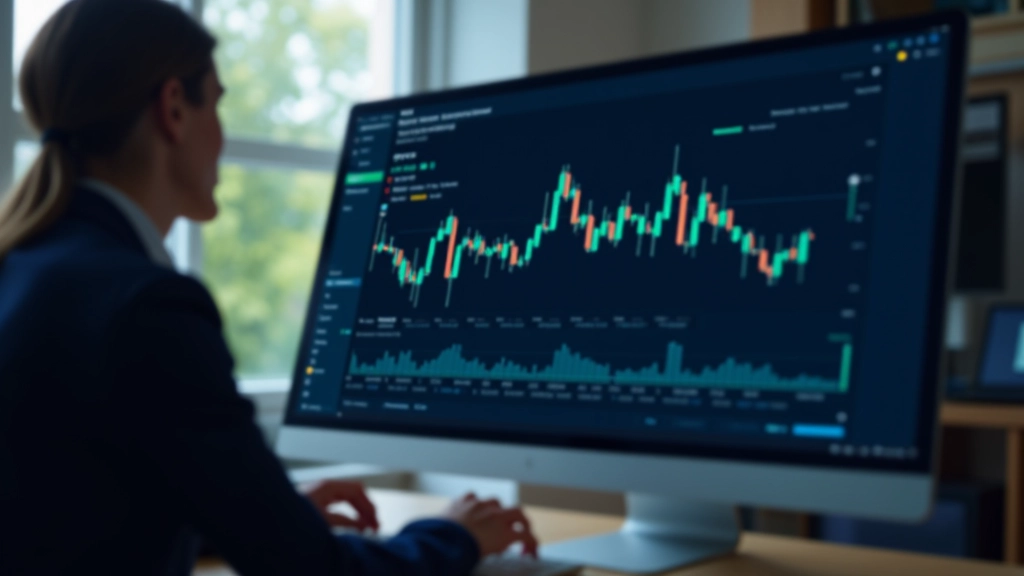 Schermo con grafici finanziari e dati di mercato