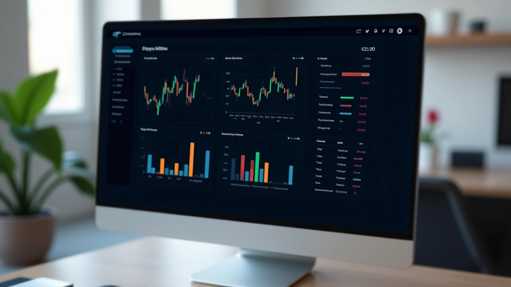 Interfaccia dashboard interattiva moderna con grafici finanziari in tempo reale